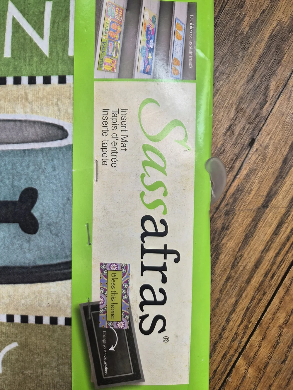 Sassafras Eat Drink & Be Furry Pet Insert Mat NWT